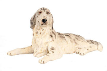 Dollhouse Miniature Black & White Irish Setter